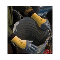 SHOWA Best Glove 4565-07 SHOWA Best Glove Size 7 Yellow And Gray Zorb-It Ultra MXOA Sponge Nitrile Deeper-Dipped Palm Coated Wor